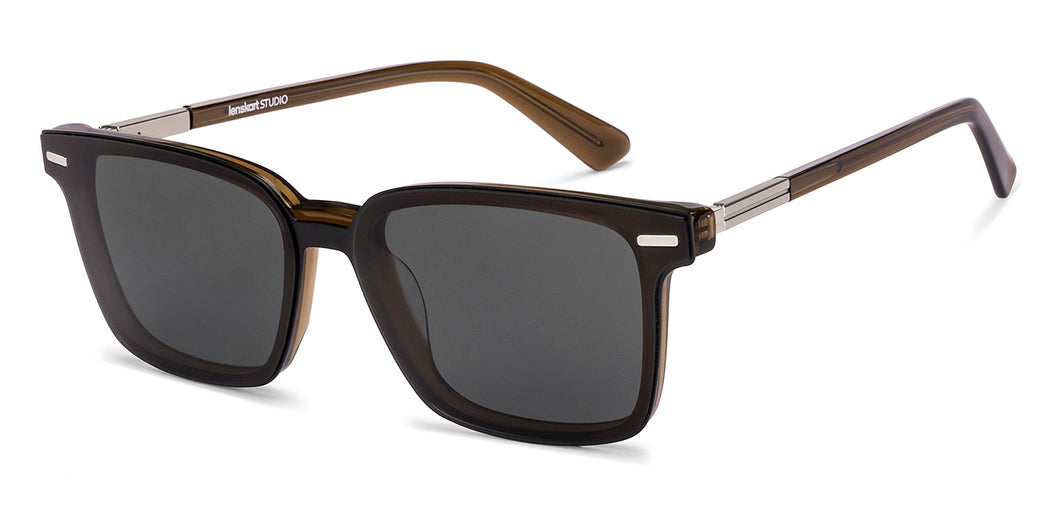 Black Rectangle Full Rim Unisex Eyeglasses by Lenskart-225820