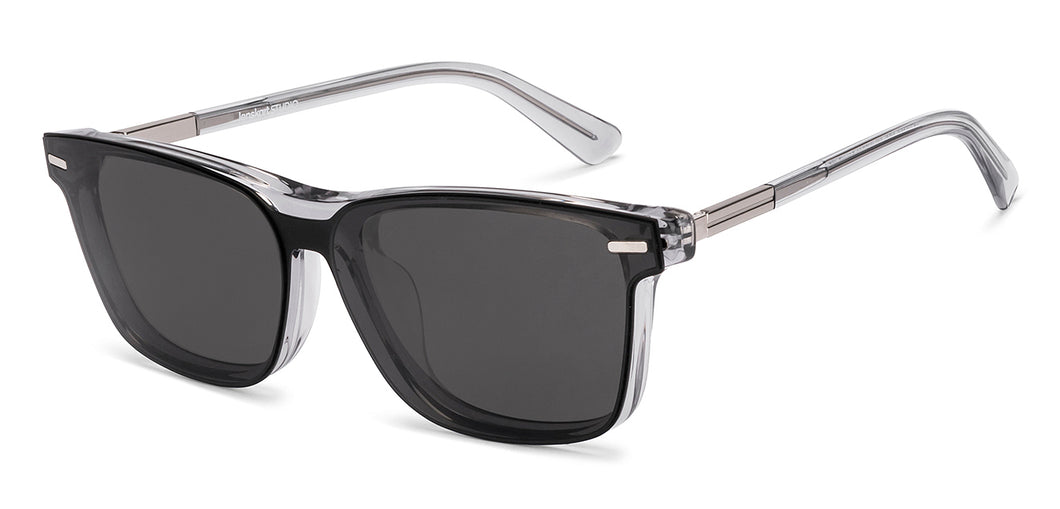 Gray Square Full Rim Unisex Eyeglasses by Lenskart-225822