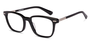 Black Rectangle Full Rim Unisex Eyeglasses by Lenskart-225825