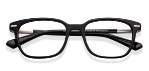 Black Rectangle Full Rim Unisex Eyeglasses by Lenskart-225825