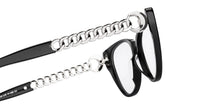 Load image into Gallery viewer, Black Geometric Full Rim Women Eyeglasses by John Jacobs-229027