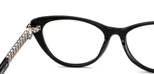 Load image into Gallery viewer, Black Geometric Full Rim Women Eyeglasses by John Jacobs-229027