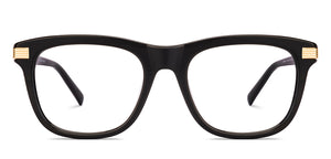 Black Wayfarer Full Rim Unisex Eyeglasses by John Jacobs-229029