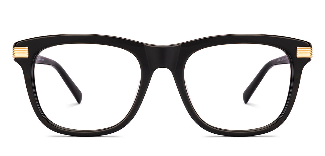 Black Wayfarer Full Rim Unisex Eyeglasses by John Jacobs-229029
