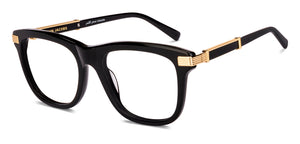Black Wayfarer Full Rim Unisex Eyeglasses by John Jacobs-229029