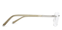 Load image into Gallery viewer, Silver Rectangle Rimless Men Eyeglasses by John Jacobs-229242