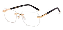 Load image into Gallery viewer, Gold Geometric Rimless Men Eyeglasses by John Jacobs-229243