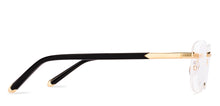 Load image into Gallery viewer, Gold Geometric Rimless Men Eyeglasses by John Jacobs-229243