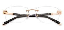 Load image into Gallery viewer, Gold Geometric Rimless Men Eyeglasses by John Jacobs-229243