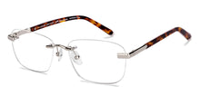 Load image into Gallery viewer, Silver Geometric Rimless Men Eyeglasses by John Jacobs-229244