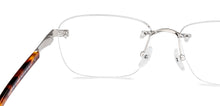 Load image into Gallery viewer, Silver Geometric Rimless Men Eyeglasses by John Jacobs-229244