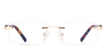 Load image into Gallery viewer, Gold Rectangle Rimless Women Eyeglasses by Lenskart-232209