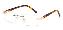 Load image into Gallery viewer, Gold Rectangle Rimless Women Eyeglasses by Lenskart-232209