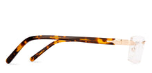Load image into Gallery viewer, Gold Rectangle Rimless Women Eyeglasses by Lenskart-232209