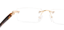 Load image into Gallery viewer, Gold Rectangle Rimless Women Eyeglasses by Lenskart-232209