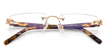 Load image into Gallery viewer, Gold Rectangle Rimless Women Eyeglasses by Lenskart-232209