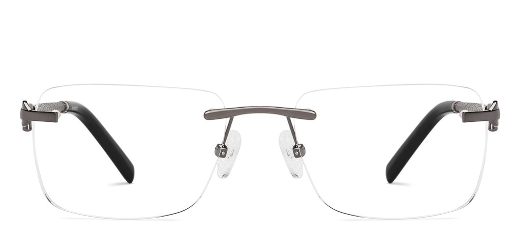 Gunmetal Square Rimless Men Eyeglasses by Lenskart-232212