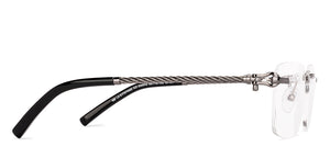 Gunmetal Square Rimless Men Eyeglasses by Lenskart-232212