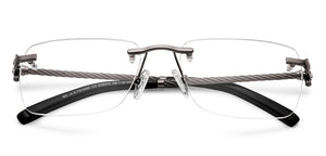 Gunmetal Square Rimless Men Eyeglasses by Lenskart-232212
