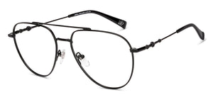 Black Aviator Full Rim Unisex Eyeglasses by Lenskart-232713