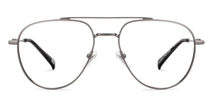Gunmetal Aviator Full Rim Unisex Eyeglasses by Lenskart-232714