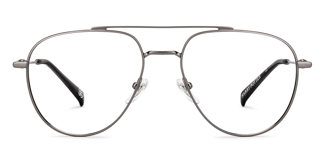 Gunmetal Aviator Full Rim Unisex Eyeglasses by Lenskart-232714