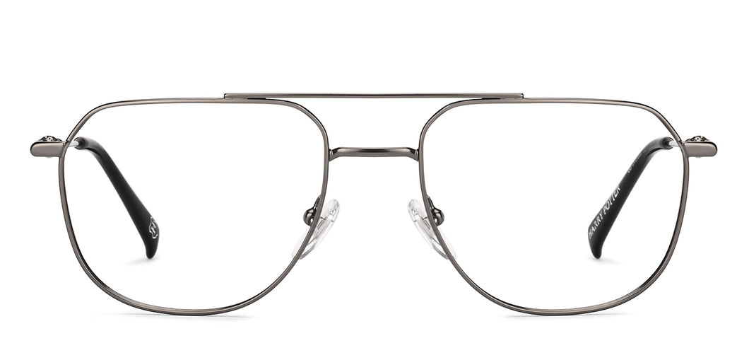 Gunmetal Square Full Rim Unisex Eyeglasses by Lenskart-232715