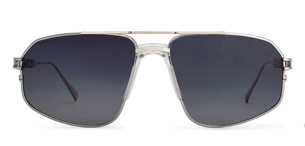 Silver Aviator Full Rim Unisex Sunglasses by Lenskart-217411