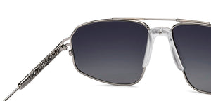 Silver Aviator Full Rim Unisex Sunglasses by Lenskart-217411