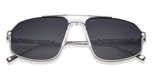 Silver Aviator Full Rim Unisex Sunglasses by Lenskart-217411
