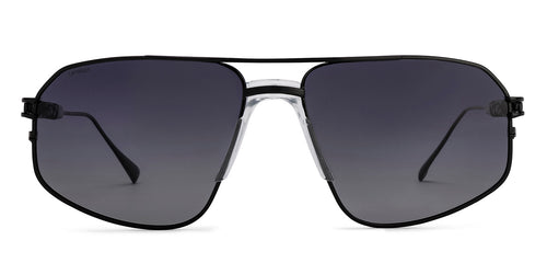 Black Aviator Full Rim Unisex Sunglasses by Lenskart-217412