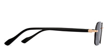 Load image into Gallery viewer, Gold Rectangle Rimless Unisex Sunglasses by Lenskart-217414