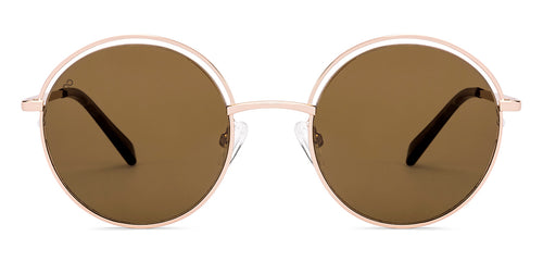 Rose Gold Round Full Rim Unisex Sunglasses by Lenskart-227012