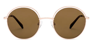 Rose Gold Round Full Rim Unisex Sunglasses by Lenskart-227012