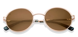 Rose Gold Round Full Rim Unisex Sunglasses by Lenskart-227012
