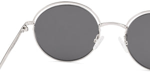 Silver Round Full Rim Unisex Sunglasses by Lenskart-227013