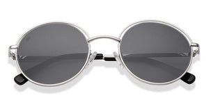 Silver Round Full Rim Unisex Sunglasses by Lenskart-227013