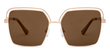Load image into Gallery viewer, Gold Geometric Full Rim Women Sunglasses by Lenskart-227054