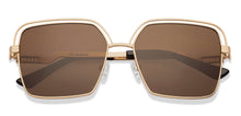 Load image into Gallery viewer, Gold Geometric Full Rim Women Sunglasses by Lenskart-227054