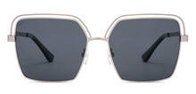 Load image into Gallery viewer, Silver Geometric Full Rim Women Sunglasses by Lenskart-227055