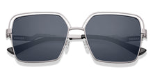 Load image into Gallery viewer, Silver Geometric Full Rim Women Sunglasses by Lenskart-227055