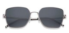 Load image into Gallery viewer, Silver Geometric Full Rim Women Sunglasses by Lenskart-227057