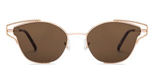 Gold Cat Eye Full Rim Women Sunglasses by Lenskart-227060