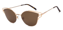 Load image into Gallery viewer, Gold Cat Eye Full Rim Women Sunglasses by Lenskart-227060