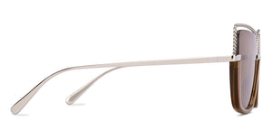 Silver Geometric Full Rim Women Sunglasses by Lenskart-227062