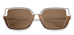 Silver Geometric Full Rim Women Sunglasses by Lenskart-227062