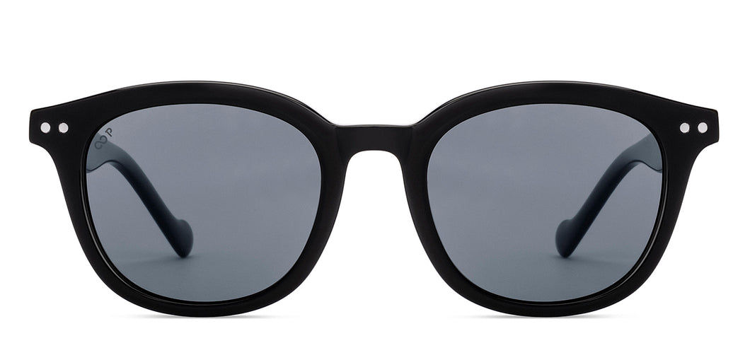 Black Round Full Rim Unisex Sunglasses by Lenskart-228481