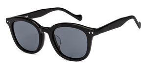 Black Round Full Rim Unisex Sunglasses by Lenskart-228481
