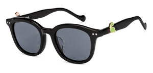 Black Round Full Rim Unisex Sunglasses by Lenskart-228481