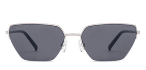 Silver Geometric Full Rim Women Sunglasses by Lenskart-228929